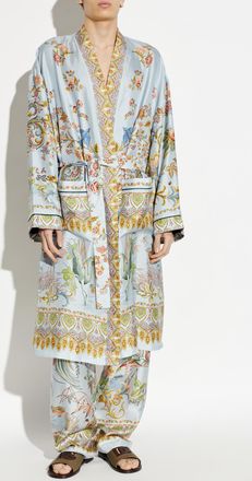 Etro Silk Wide-leg Trousers, Mens, Multicolour