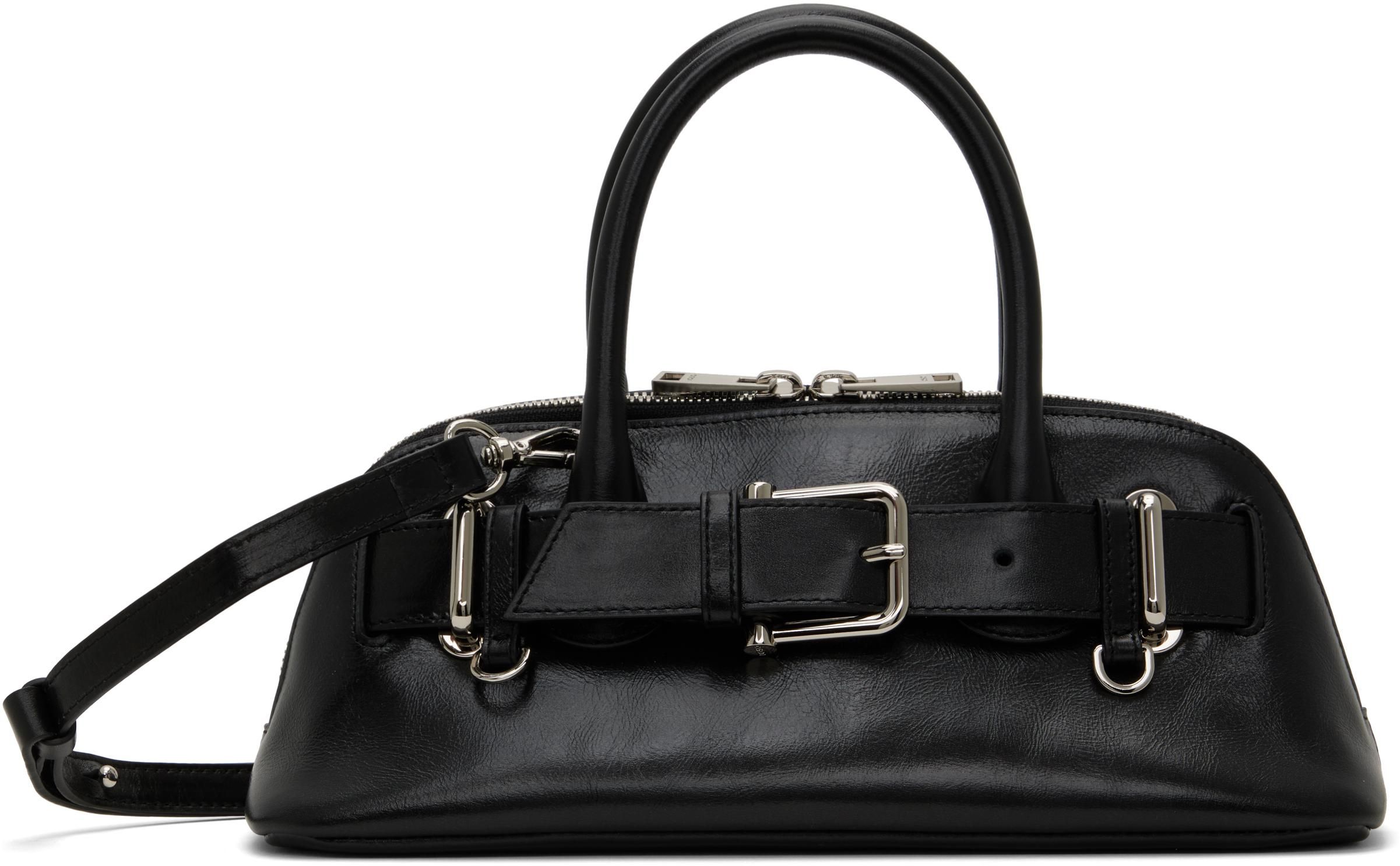 【関税込み】OSOI ブラック マイクロ Belted Boucle バッグ Black Belted Boucle Micro Bag by OSOI on Sale