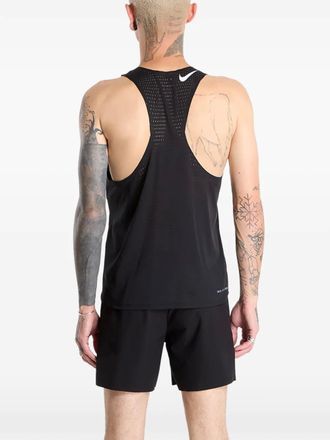 Nike AeroSwift V-neck tank top - men - Polyester - S - Black