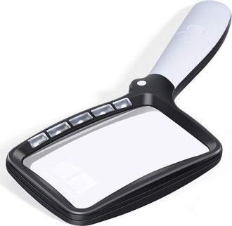 No Brand Lupa De Lectura Plegable Con Iluminaci&oacute;n Led: Lupa Con 2 Modos De Atenuaci&oacute;n Para Lectura, Pasatiempos E Inspecci&oacute;n