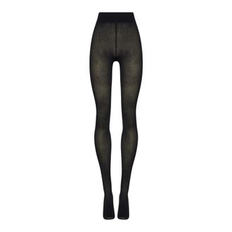 Wolford Mary Cotton Rib Tights - Dames - Pantys - Zwart - XS - Katoen - Ondergoed