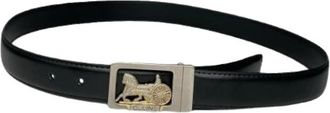 Celine Pre-owned Vintage Lederen Riem - Dames - Vintage Accessoires - Zwart - ONE Size - Leer - Vintage