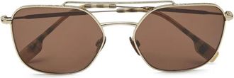 Burberry Zonnebril met piloten montuur - Goud