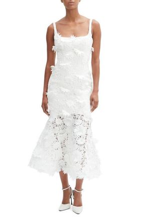 Bardot Marico Lace Midi Dress in Orchid White at Nordstrom, Size 2