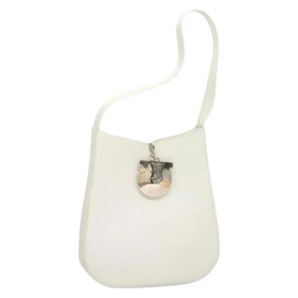 Ferragamo Pre-owned Shoulder Bags, female, White, Size: ONE SIZE Pre-owned Leather Shoulder Bag
