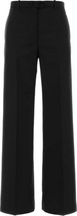 Jil Sander Tailored Pants - Dames - Wijde Broeken - Zwart - L - Wol - Broeken