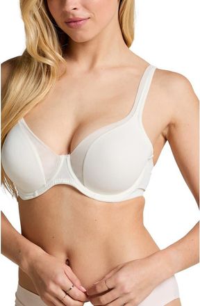 Hunkem&ouml;ller Mesh Non-padded Underwired Bra in Snow White at Nordstrom, Size 42Ddd