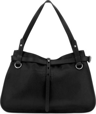 Miu Miu Black Logo Large Shoulder Bag