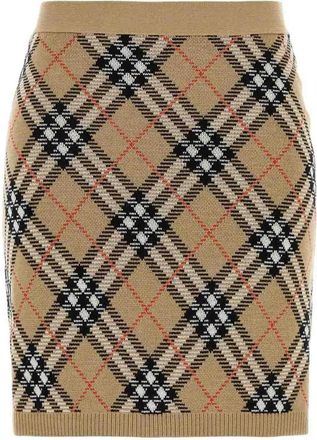 Burberry Check Knit Mini Skirt