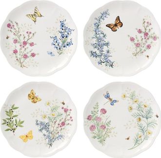 Lenox Set Of 4 Butterfly Meadow Herbs Dinner Plates