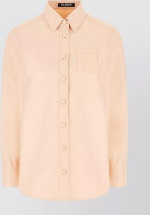 Raf Simons piquet shirt with buttoned cuffs and pointed collar