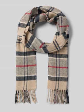 Barbour Schal mit Woll-Anteil Modell YAXLEY in Beige, Gr&ouml;&szlig;e 1