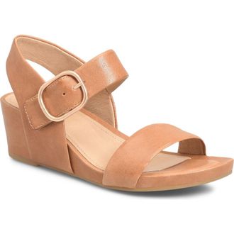 S&ouml;fft Vaya Wedge Sandal in Luggage at Nordstrom, Size 10