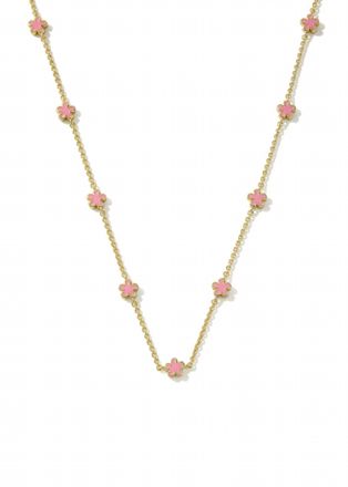 Kendra Scott Womens Jane Strand Necklace In Gold/dark Pink Enamel