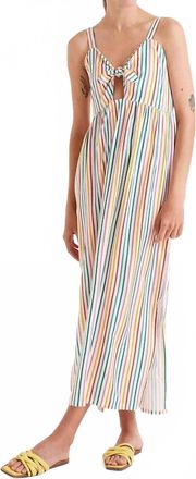 Compa&ntilde;&iacute;afant&aacute;stica Rainbow Stripe Long Dress In Pattern