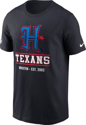 Nike Houston Texans Essential Nike Mens Dri-FIT NFL Long-Sleeve T-Shirt in Blue | 02ET4FA9H-TC1