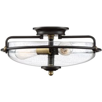 Quoizel Quoizel - Lampadario Contemporaneo Griffin Acciaio Bronzo Palladiano Ottone 3 Luci E27