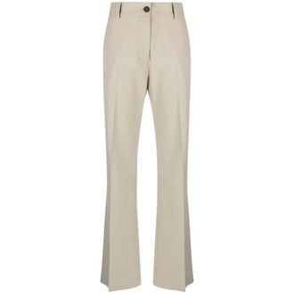 STUDIO NICHOLSON Dames, Broeken, Beige, Maat: M Wol