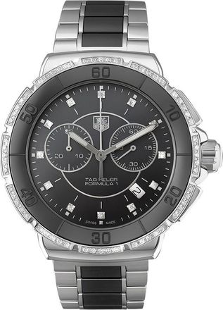 Tag Heuer Pre-owned Tag Heuer Formula 1 Chronograph Diamond Black Dial Unisex Watch CAH1212.BA0862