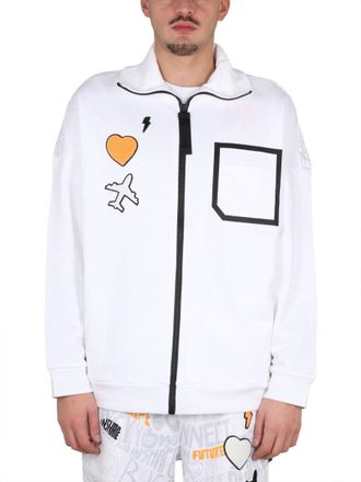 HUGO BOSS Logo Cotton Sweatshirt - White