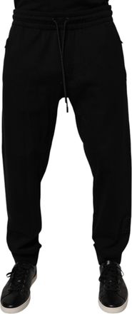 Dolce & Gabbana Black Cotton Jogger Jogging Mens Pants (Pre-Owned)