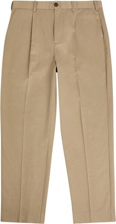 Wax London Aubyn Tapered-leg Twill Trousers - Tan - 36 (W36 / XL)