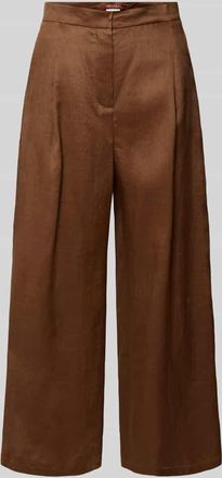 Max Mara Regular Fit Culotte in verk&uuml;rzter L&auml;nge Modell TARTUFO in Mittelbraun, Gr&ouml;&szlig;e 34