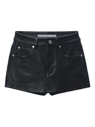 Alexander Wang Mini-rok van katoenblend - Zwart