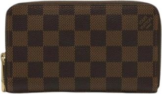 Louis Vuitton Pre-owned Wallets, female, Brown, Size: ONE SIZE Pre-owned Damier Zippy Compact Wallet