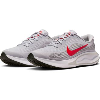 Nike Journey Road Runner Sneaker in Pure Platinum/Bright Crimson at Nordstrom Rack, Size 12.5