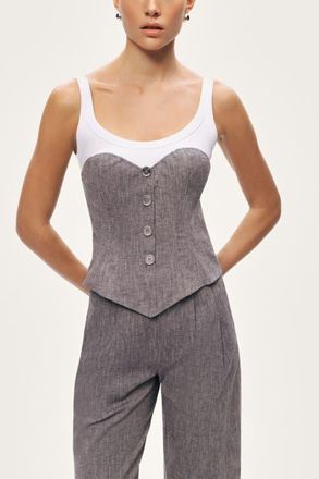 Nocturne Button-Front Tailored Blouse in Multi-Colred at Nordstrom, Size X-Small Eu