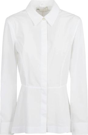 Tory Burch Poplin Overhemd - Dames - Overhemden - Wit - XS - Katoen - Overhemden
