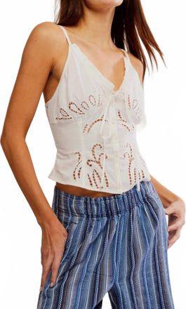 Free People Sweet Sammi Eyelet Tank In Lucent White