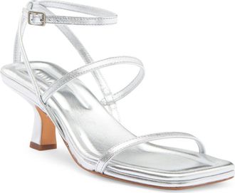 Vince Callie Kitten Heel Sandal in Silver at Nordstrom Rack, Size 5.5