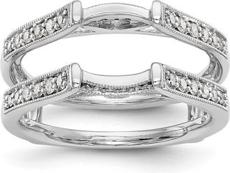 Diamond2Deal 14k White Gold Lab Grown Diamond Wedding Band Ring 0.33Ct Clarity- VS Color- G-H