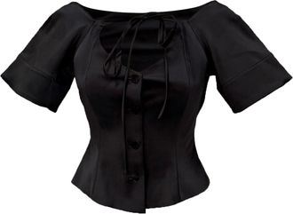 Ganni Ganni Halter Neck Blouse in Black Polyester