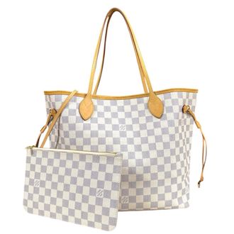 Louis Vuitton White Damier Azur Tote Bag (Pre-Owned)