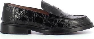 Wonders Gestructureerde leren mocassin met Maxi Track zool - Dames - Loafers - Zwart - 35 EU - Leer - Schoenen