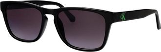 Calvin Klein Jeans Rechthoekige zonnebril - Heren - Zonnebrillen - Zwart - 55 MM - Accessoires