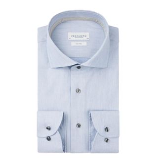 Profuomo Heren, Overhemden, Blauw, Maat: XL Katoen