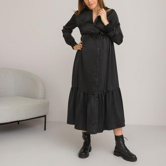 La Redoute Collections Maxi zwangerschapsjurk, knoopsluiting