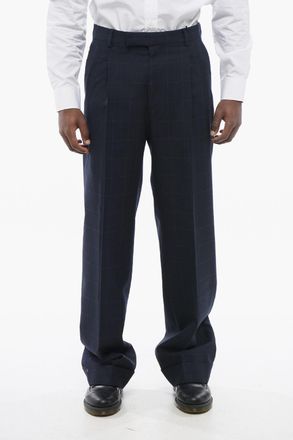 Gucci Pantaloni 4 Tasche in Lana Jacquard Motivo Monogram Ton sur Ton Gucci