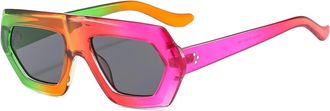Generic Mens Outdoor Sports Sunglasses Driving Women Commuter Decorative Sun Glasses(Pink)