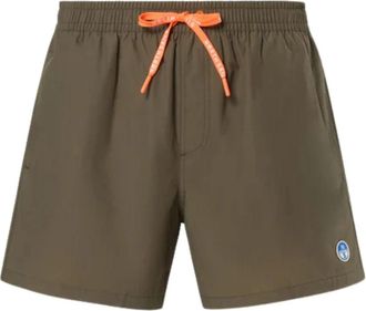 North Sails Groene strandvolleyshorts - Heren - Strandmode - Groen - S - Katoen - Badmode