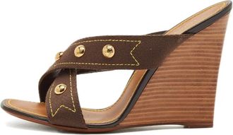 Louis Vuitton Sandali con zeppa - Marrone