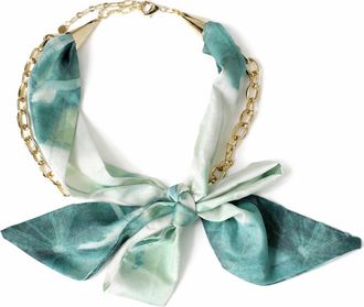 Panacea Scarf Statement Necklace in Green at Nordstrom