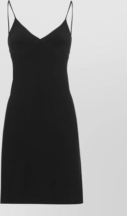 Norma Kamali fitted knee length dress sleeveless v neckline