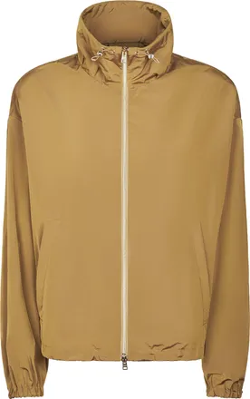 Herno Lightweight Camel Jacket with High Collar