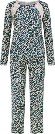 Twinset Lange Pyjamaset - Dames - Pyjama - Groen - XL - Polyester - Nachtkleding