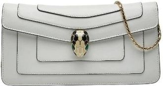 Bulgari Pre-owned Clutches, female, White, Size: ONE SIZE Pre-owned Leather Shoulder Bag